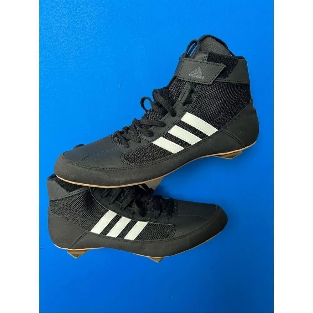 Adidas HVC 2 Wrestling Shoes Men’s Size 12 Black White Athletic Sneakers AQ3325